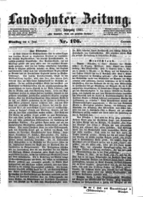 Landshuter Zeitung Dienstag 4. Juni 1861