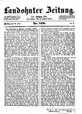 Landshuter Zeitung Freitag 28. Juni 1861