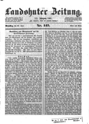 Landshuter Zeitung Samstag 29. Juni 1861