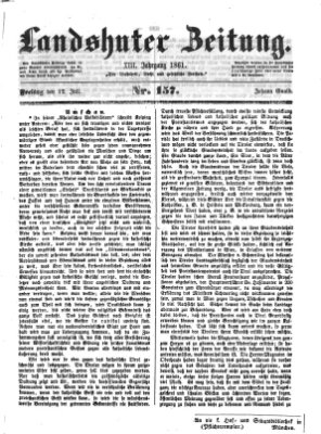 Landshuter Zeitung Freitag 12. Juli 1861