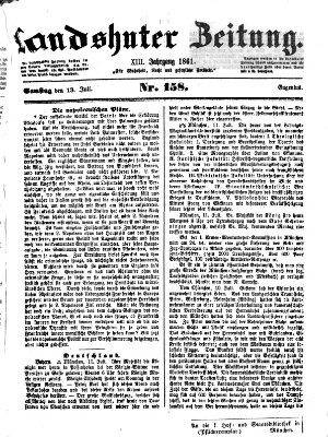 Landshuter Zeitung Samstag 13. Juli 1861