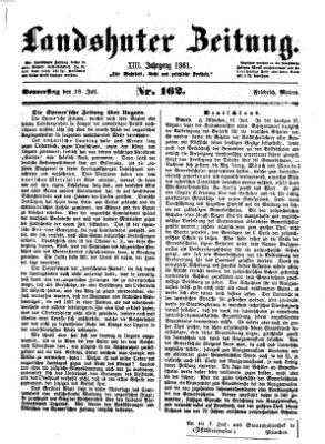 Landshuter Zeitung Donnerstag 18. Juli 1861