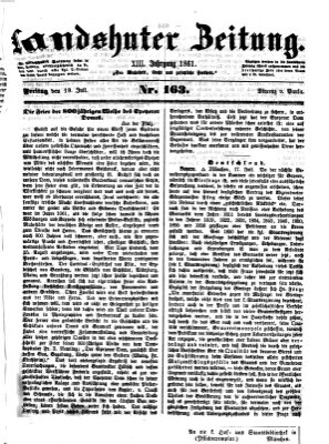 Landshuter Zeitung Freitag 19. Juli 1861