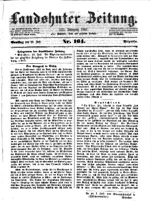 Landshuter Zeitung Samstag 20. Juli 1861