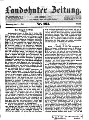 Landshuter Zeitung Sonntag 21. Juli 1861