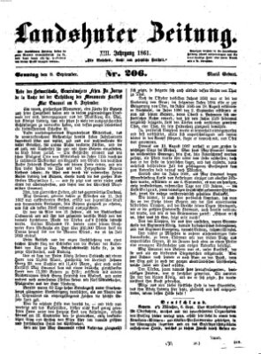 Landshuter Zeitung Sonntag 8. September 1861