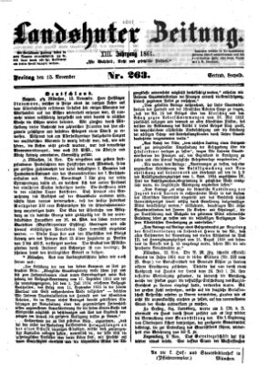 Landshuter Zeitung Freitag 15. November 1861