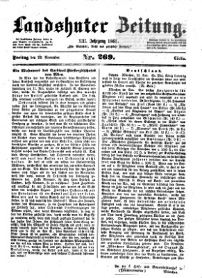 Landshuter Zeitung Freitag 22. November 1861