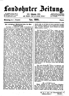 Landshuter Zeitung Sonntag 1. Dezember 1861