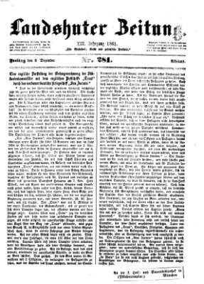 Landshuter Zeitung Freitag 6. Dezember 1861