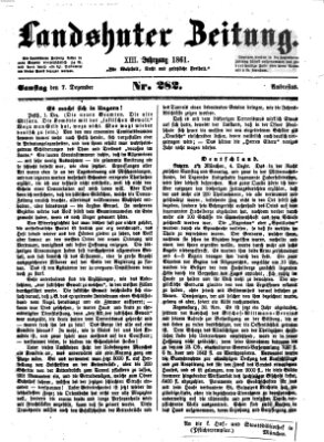 Landshuter Zeitung Samstag 7. Dezember 1861