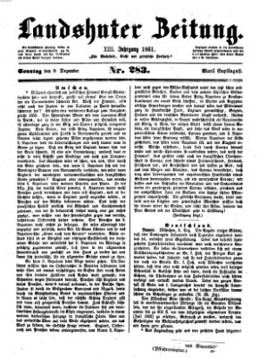 Landshuter Zeitung Sonntag 8. Dezember 1861