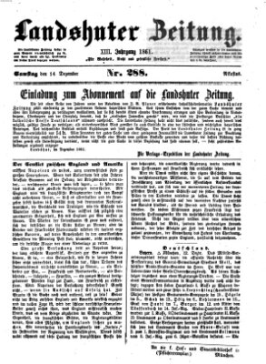 Landshuter Zeitung Samstag 14. Dezember 1861