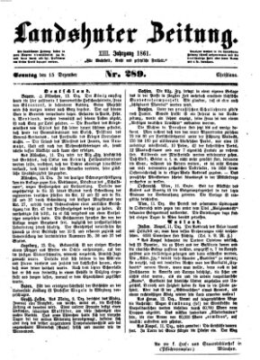 Landshuter Zeitung Sonntag 15. Dezember 1861