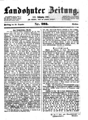 Landshuter Zeitung Freitag 20. Dezember 1861