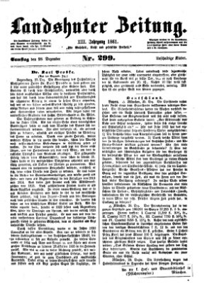 Landshuter Zeitung Samstag 28. Dezember 1861