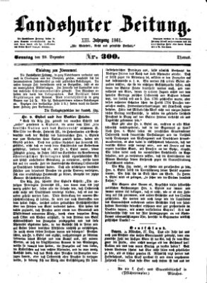 Landshuter Zeitung Sonntag 29. Dezember 1861