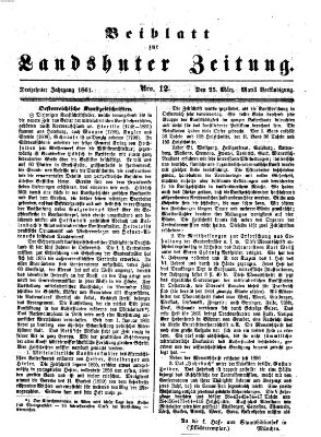 Landshuter Zeitung. Beiblatt zur Landshuter Zeitung (Landshuter Zeitung) Montag 25. März 1861