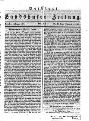 Landshuter Zeitung. Beiblatt zur Landshuter Zeitung (Landshuter Zeitung) Montag 24. Juni 1861