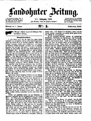 Landshuter Zeitung Mittwoch 1. Januar 1862