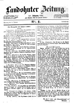 Landshuter Zeitung Sonntag 5. Januar 1862