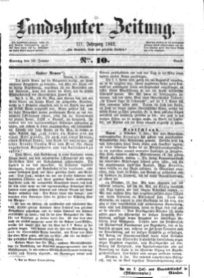 Landshuter Zeitung Sonntag 12. Januar 1862