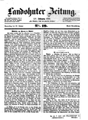 Landshuter Zeitung Donnerstag 23. Januar 1862