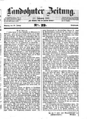 Landshuter Zeitung Sonntag 26. Januar 1862