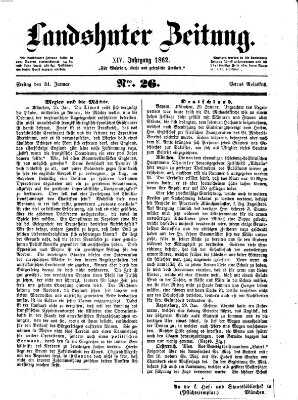 Landshuter Zeitung Freitag 31. Januar 1862