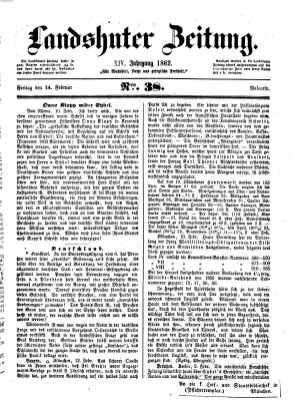 Landshuter Zeitung Freitag 14. Februar 1862