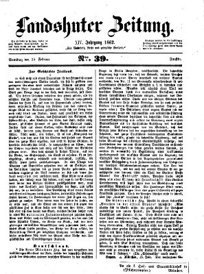 Landshuter Zeitung Samstag 15. Februar 1862