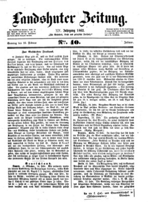 Landshuter Zeitung Sonntag 16. Februar 1862