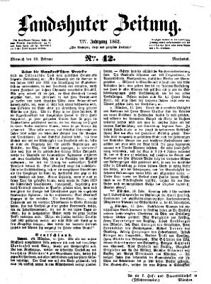 Landshuter Zeitung Mittwoch 19. Februar 1862