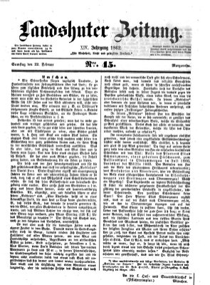 Landshuter Zeitung Samstag 22. Februar 1862