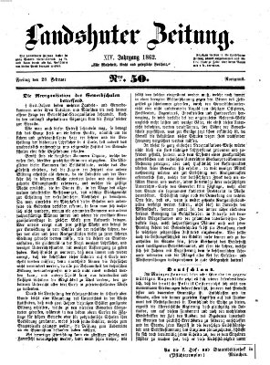 Landshuter Zeitung Freitag 28. Februar 1862