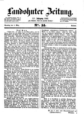 Landshuter Zeitung Samstag 1. März 1862