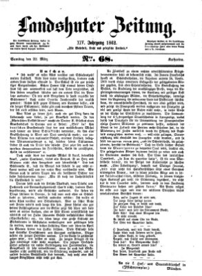 Landshuter Zeitung Samstag 22. März 1862