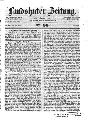 Landshuter Zeitung Samstag 26. April 1862