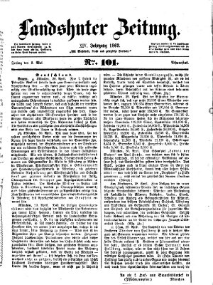 Landshuter Zeitung Freitag 2. Mai 1862