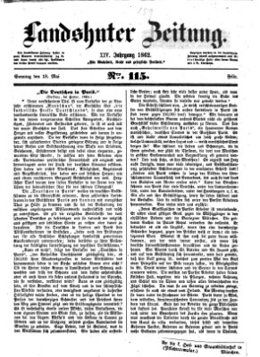 Landshuter Zeitung Sonntag 18. Mai 1862