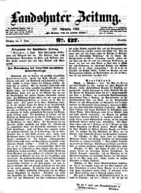 Landshuter Zeitung Dienstag 3. Juni 1862