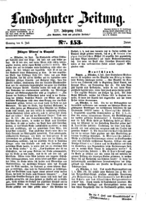 Landshuter Zeitung Sonntag 6. Juli 1862