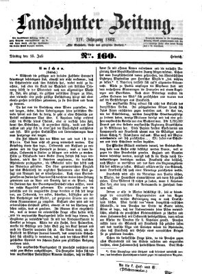 Landshuter Zeitung Dienstag 15. Juli 1862