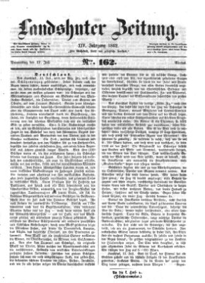 Landshuter Zeitung Donnerstag 17. Juli 1862