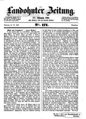 Landshuter Zeitung Sonntag 27. Juli 1862