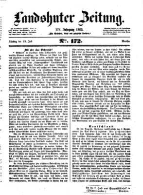 Landshuter Zeitung Dienstag 29. Juli 1862