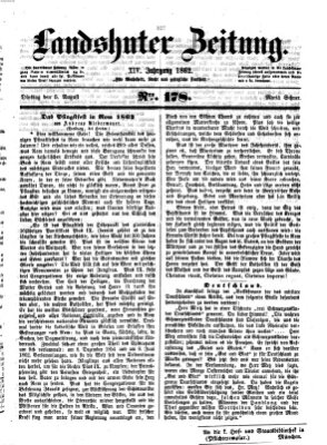 Landshuter Zeitung Dienstag 5. August 1862