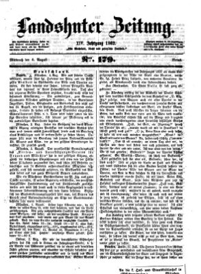 Landshuter Zeitung Mittwoch 6. August 1862