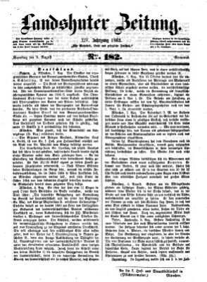 Landshuter Zeitung Samstag 9. August 1862