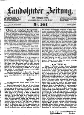 Landshuter Zeitung Freitag 5. September 1862